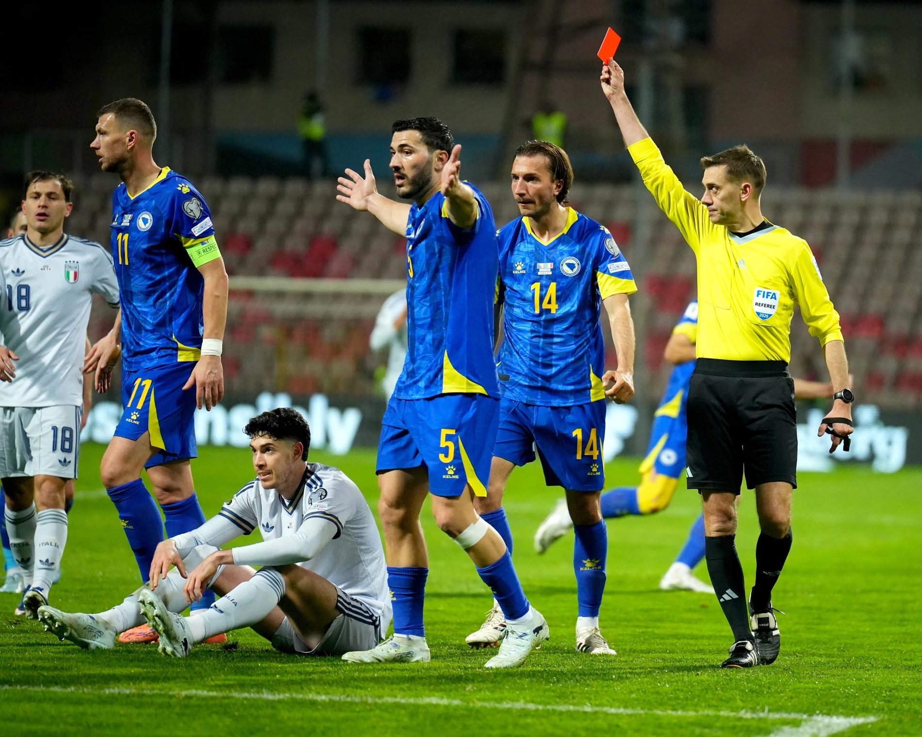 Bih italija crveni karton